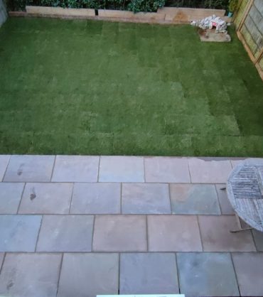 Sandstone Patio on a budget