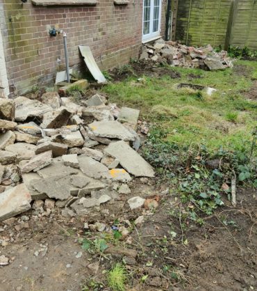 Stump Removal with Bluebells Groundworks