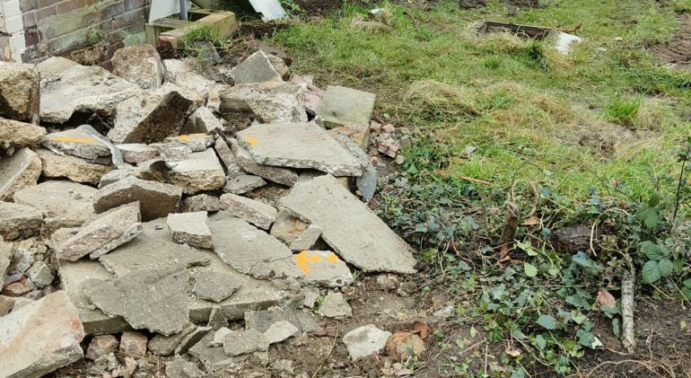 Stump Removal with Bluebells Groundworks