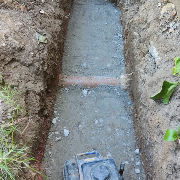 Preparing the footing ready for reinforcement