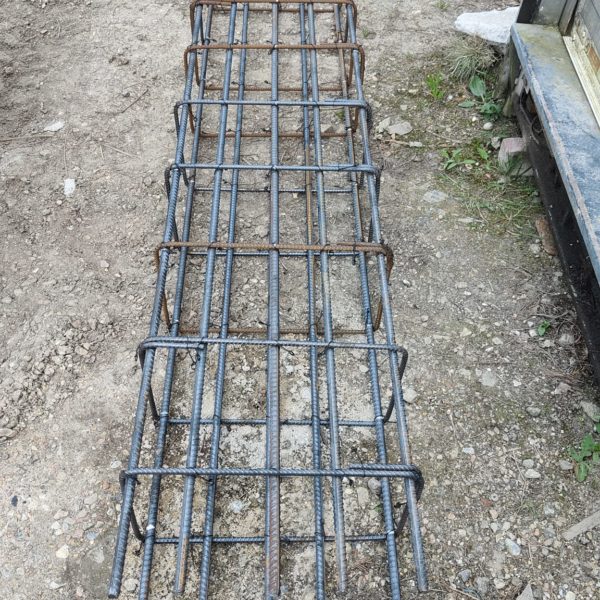 Rebar cages ready to add to the footing