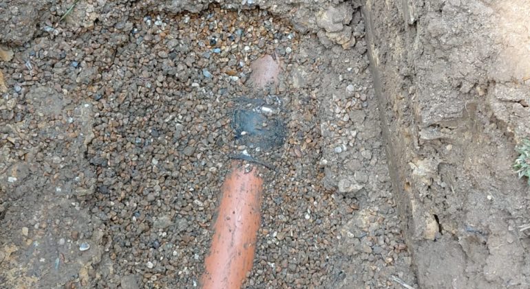Clay drain replacement with Bluebells Groundworks