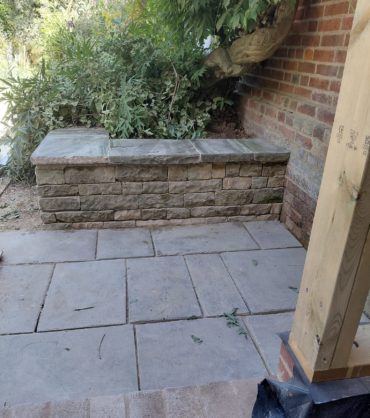 Benenden Sandstone Wall & York Paving Relocation